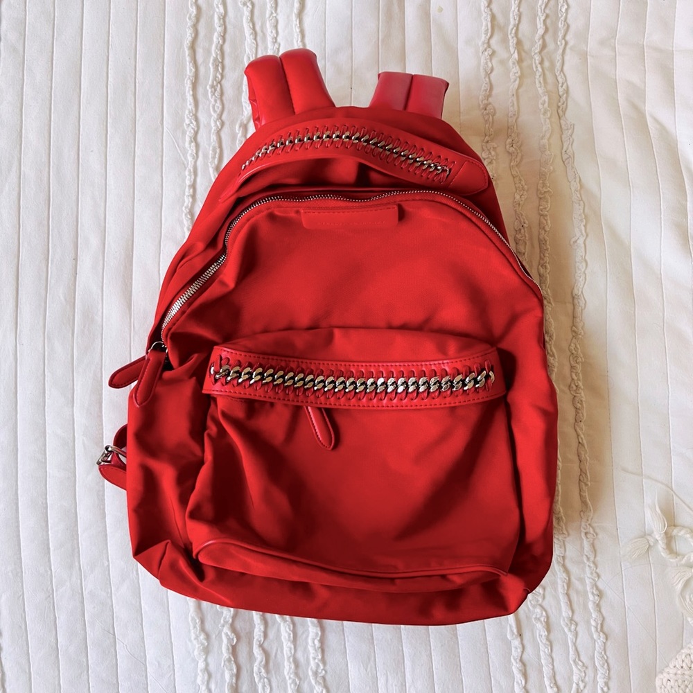 Stella McCartney GO Nylon Backpack in Lipstick Red